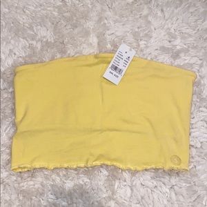 NWT Pacsun Light Yellow Cropped Bandeau